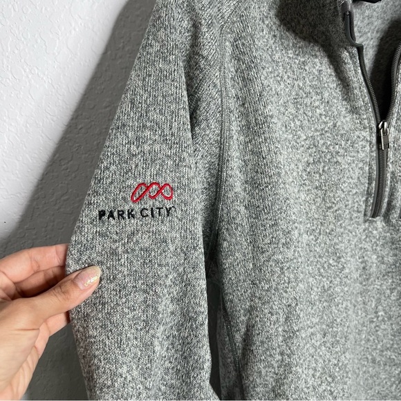 Patagonia Better Sweater Men’s Medium Fleece Grey 1/4 Zip Jacket Company Logo - Picture 5 of 9